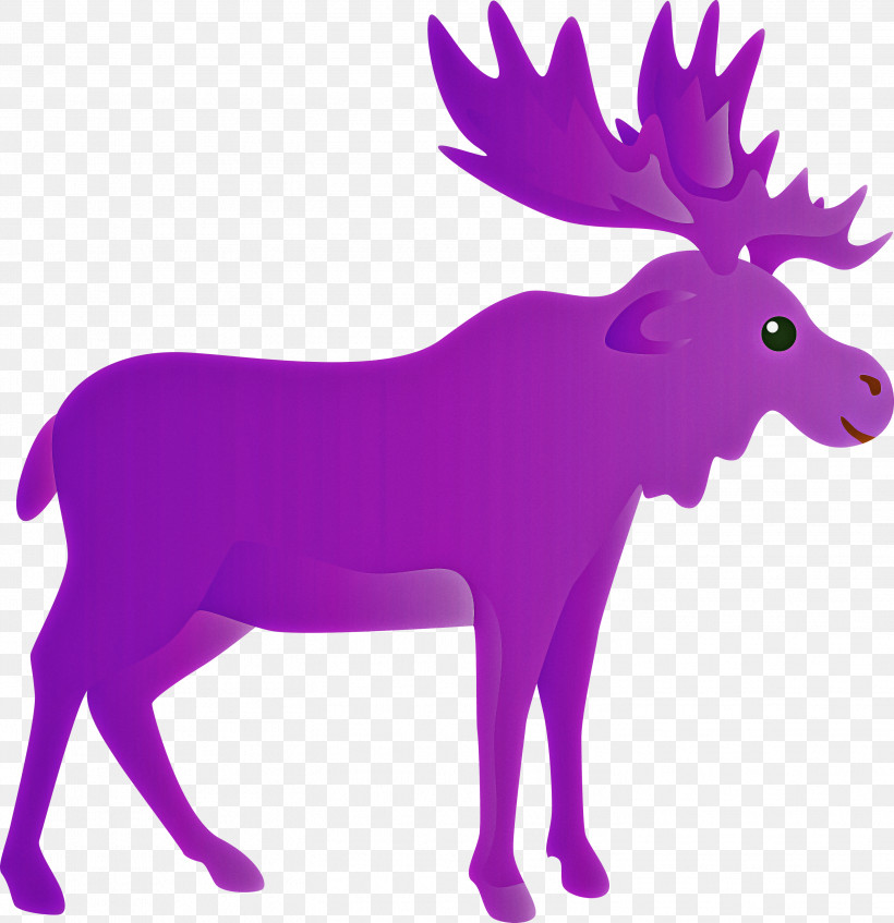 Reindeer, PNG, 2903x3000px, Watercolor Reindeer, Animal Figure, Deer, Magenta, Moose Download Free