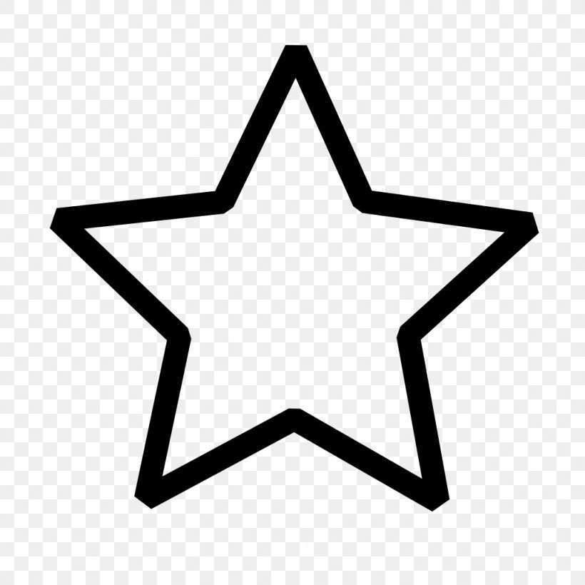 Star Symbol Clip Art, PNG, 1024x1024px, Star, Area, Black And White, Fivepointed Star, Royaltyfree Download Free