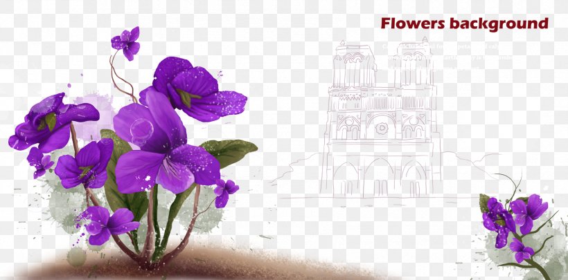 Flower Purple Google Images Watercolor Painting, PNG, 1701x842px, Flower, Architecture, Artificial Flower, China Unicom, Cut Flowers Download Free