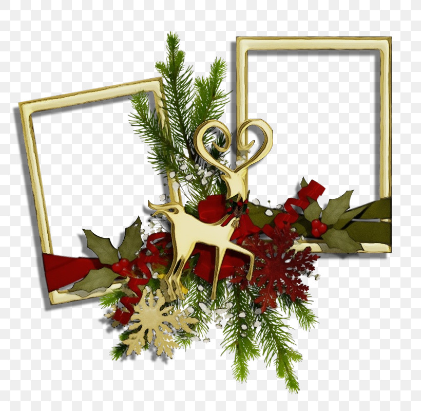 Picture Frame, PNG, 800x800px, Watercolor, Christmas, Christmas Decoration, Christmas Eve, Fir Download Free