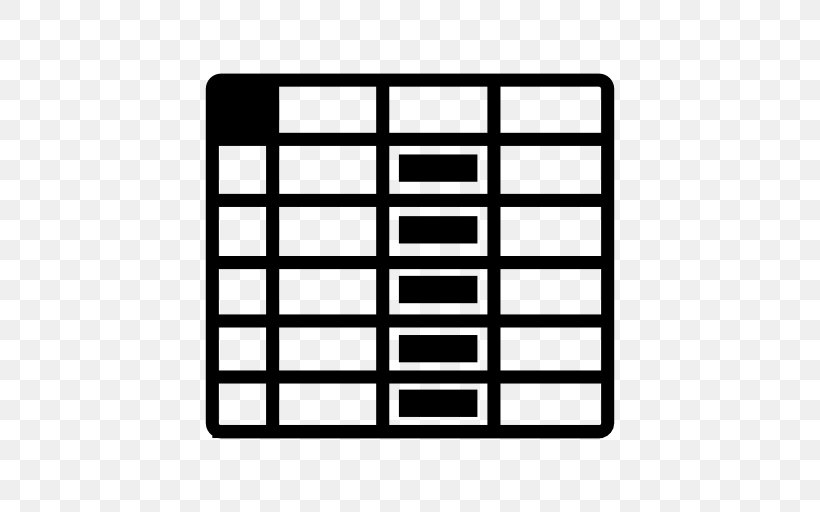 Spreadsheet Google Docs Table, PNG, 512x512px, Spreadsheet, Area, Black, Black And White, Commaseparated Values Download Free