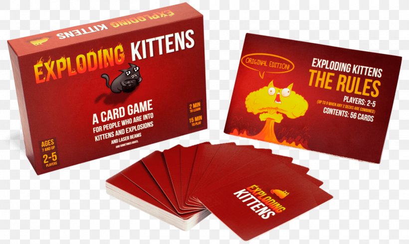 Exploding Kittens Fluxx Card Game Playing Card Board Game, PNG, 1440x860px, Exploding Kittens, Board Game, Brand, Card Game, Cards Against Humanity Download Free