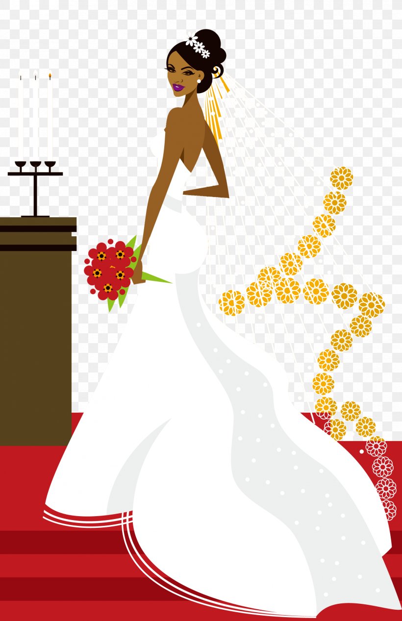 Bride Wedding Invitation Wedding Dress Illustration, PNG, 1782x2754px, Watercolor, Cartoon, Flower, Frame, Heart Download Free