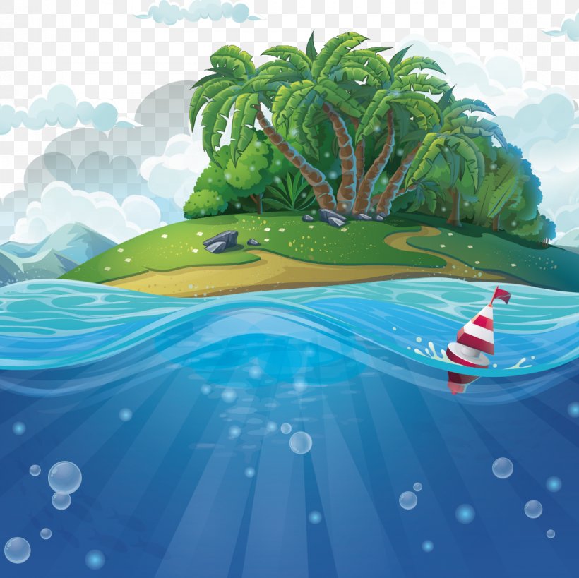 Cartoon Royalty-free Underwater Illustration, PNG, 1181x1181px, Cartoon, Aqua, Deep Sea Creature, Drawing, Green Download Free