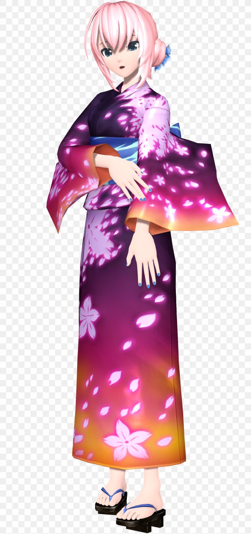 Hatsune Miku: Project DIVA Arcade Megurine Luka Sega Yukata Arcade Game, PNG, 1024x2176px, Watercolor, Cartoon, Flower, Frame, Heart Download Free