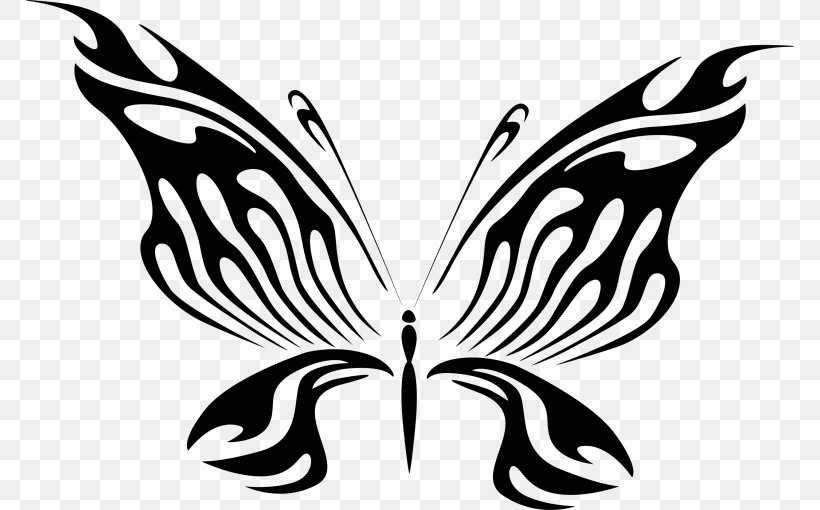 Butterfly Line Art Clip Art, PNG, 768x510px, Butterfly, Arthropod, Black And White, Brush Footed Butterfly, Butterflies And Moths Download Free