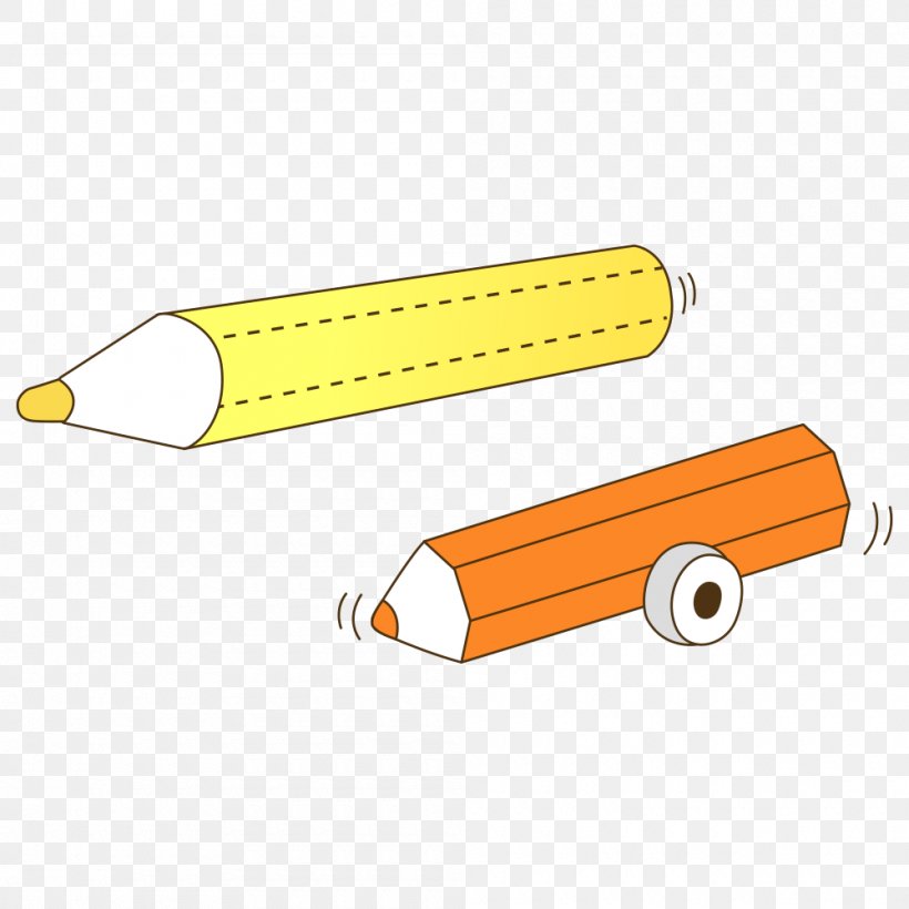 Pencil Stationery, PNG, 1000x1000px, Pencil, Blue Pencil, Drawing, Material, Orange Download Free