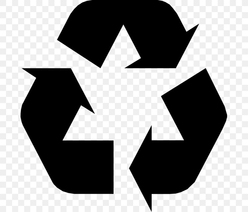 Recycling Symbol Clip Art, PNG, 683x700px, Recycling Symbol, Black, Black And White, Brand, Joint Download Free