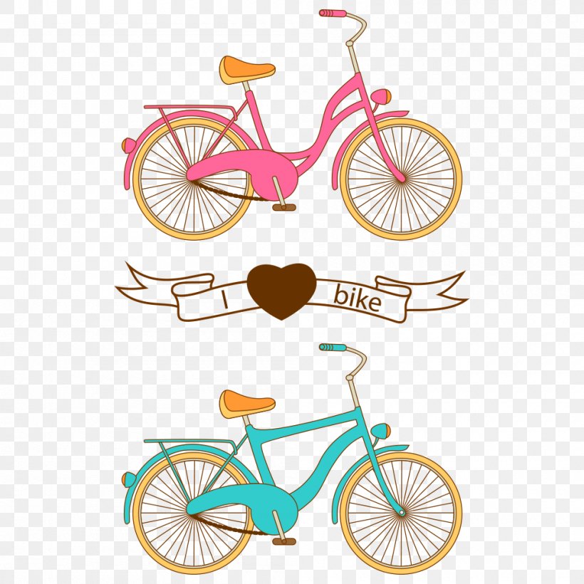 Bicycle Cartoon Cycling, PNG, 1000x1000px, Bicycle, Area, Bicycle Accessory, Bicycle Frame, Bicycle Part Download Free