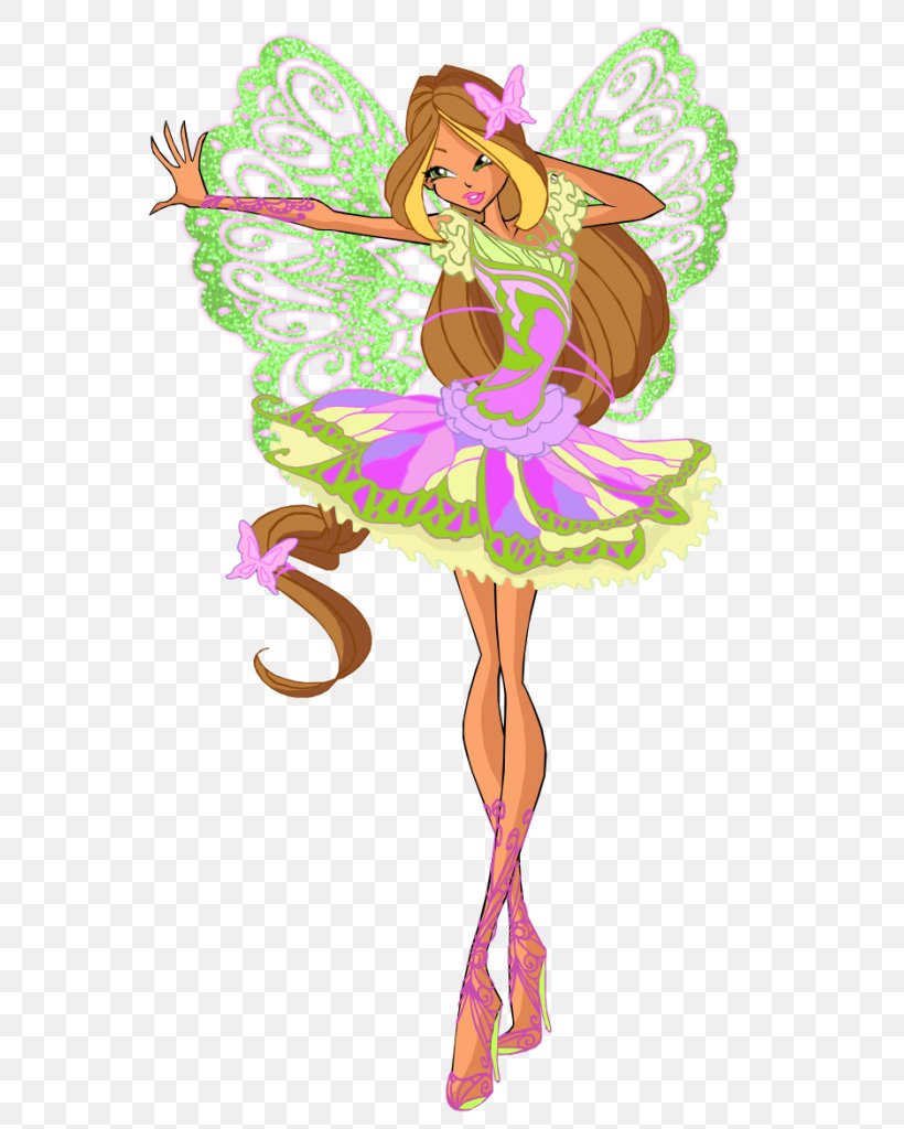 Fairy Flora Bloom Butterflix Winx Club, PNG, 607x1024px, Fairy, Art, Barbie, Bloom, Butterflix Download Free