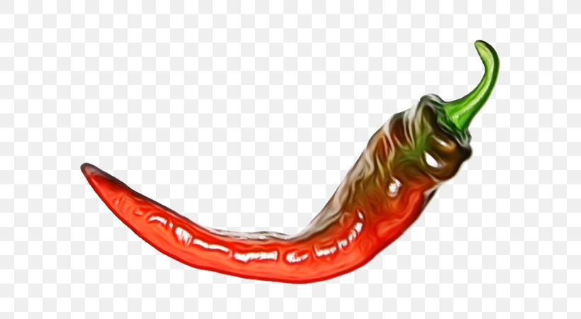 Serrano Pepper Cayenne Pepper Pasilla Chili Pepper Vegetable, PNG, 600x450px, Watercolor, Cayenne Pepper, Chili Pepper, Ingredient, Paint Download Free