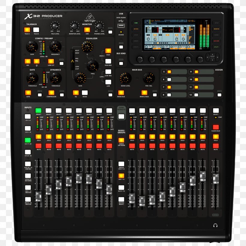 BEHRINGER X32 PRODUCER Audio Mixers Digital Mixing Console, PNG, 2048x2048px, Watercolor, Cartoon, Flower, Frame, Heart Download Free