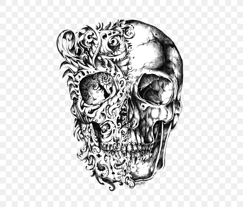 Calavera Skull Drawing Tattoo Skeleton, PNG, 498x700px, Calavera, Art, Art Museum, Black And White, Bone Download Free