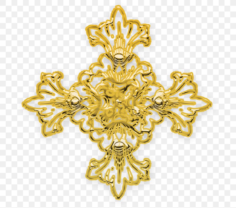 Gold Designer Pattern, PNG, 707x722px, Gold, Brass, Cross, Designer, Metal Download Free