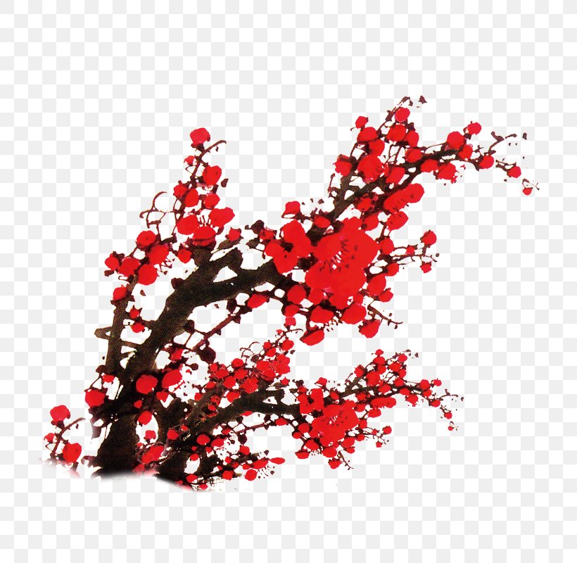 Red, PNG, 800x800px, Red, Blossom, Branch, Cherry Blossom, Chinoiserie Download Free