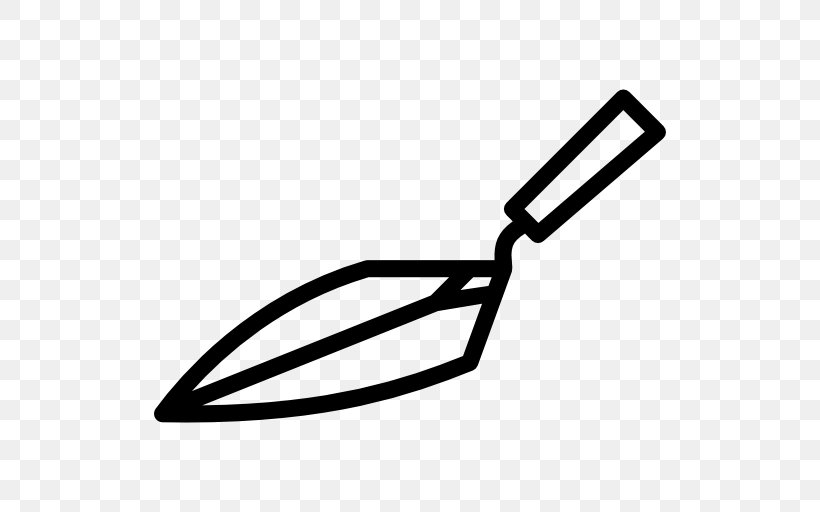 Trowel Hand Tool Clip Art, PNG, 512x512px, Trowel, Area, Black, Black And White, Hand Tool Download Free