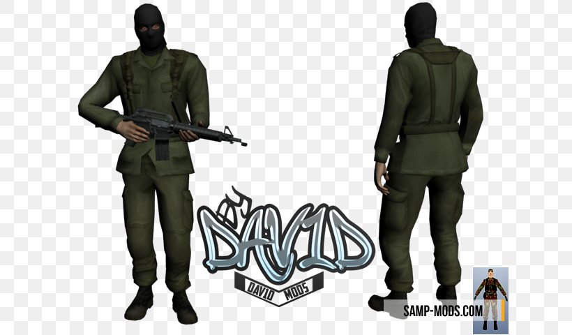 Grand Theft Auto: San Andreas San Andreas Multiplayer Grand Theft Auto V Soldier Mod, PNG, 640x480px, Grand Theft Auto San Andreas, Action Figure, Army, Army Men, Blackjack Download Free