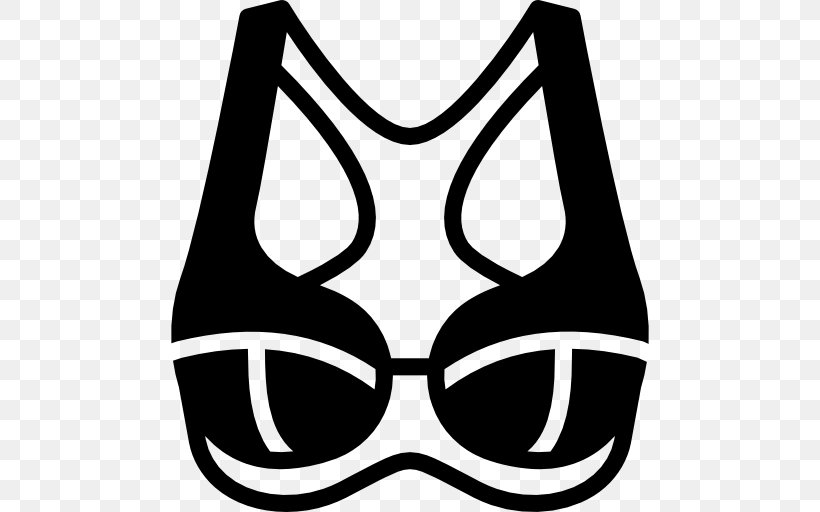 Sports Bra Sunglasses Bra Size, PNG, 512x512px, Sports Bra, Area, Artwork, Black, Black And White Download Free