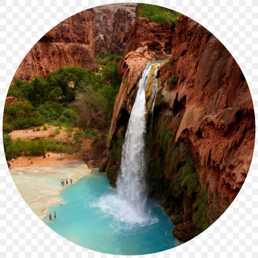 Supai Havasu Falls Havasu Creek Grand Canyon Burney Falls, PNG, 2000x2000px, Supai, Arizona, Body Of Water, Burney Falls, Chute Download Free