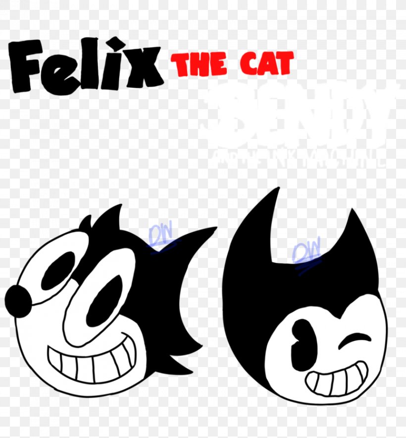 Felix The Cat Bendy And The Ink Machine Whiskers DeviantArt, PNG, 861x928px, Felix The Cat, Bendy And The Ink Machine, Black And White, Carnivoran, Cartoon Download Free
