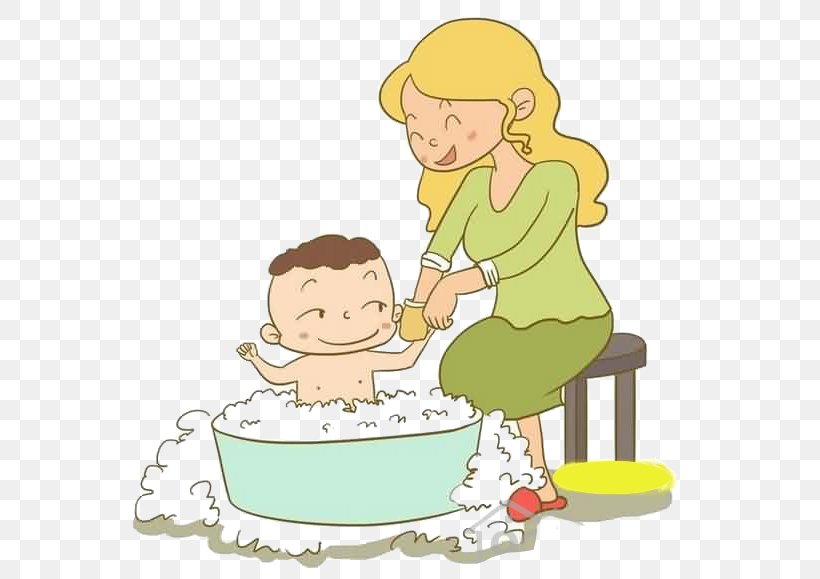 Bathing Infant Child, PNG, 600x579px, Bathing, Area, Art, Bathtub, Body Download Free
