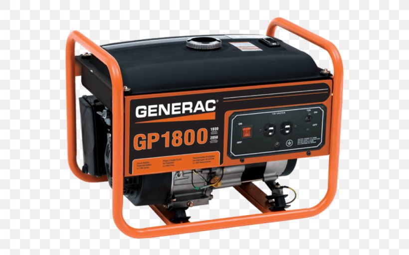 Engine-generator Generac Power Systems Generac GP1800 Electric Generator Electric Motor, PNG, 1024x640px, Enginegenerator, Electric Generator, Electric Motor, Electricity, Fuel Download Free