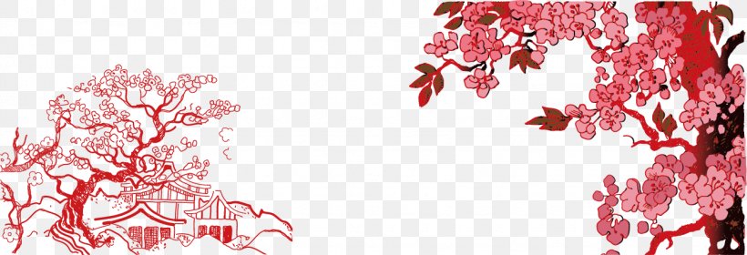 Plum Blossom Wallpaper, PNG, 1333x456px, Plum Blossom, Branch, Computer,  Designer, Flower Download Free