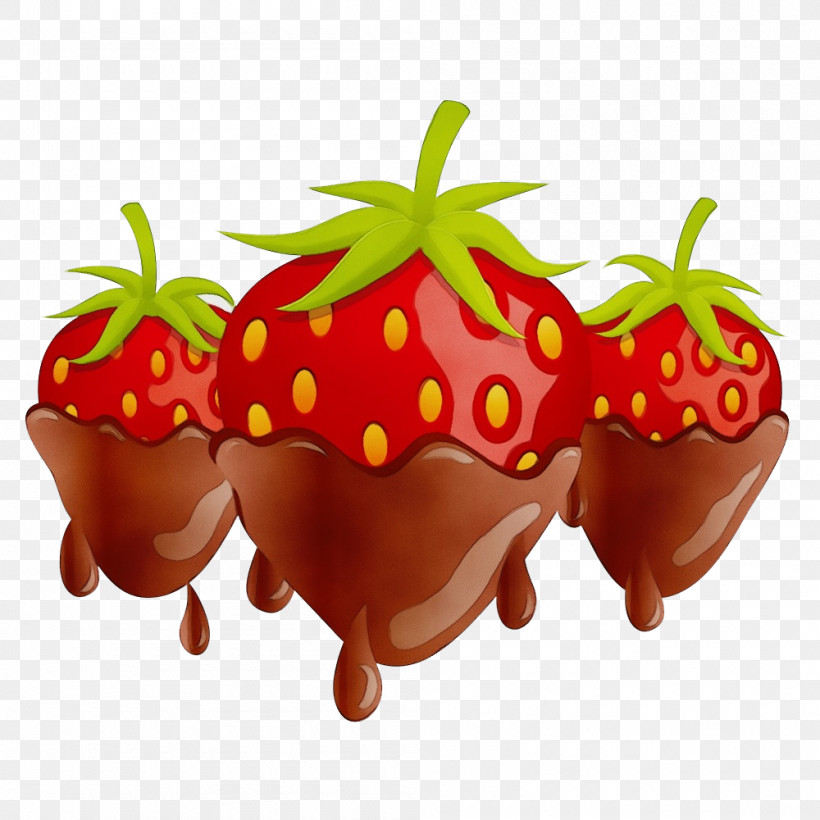 Strawberry, PNG, 1000x1000px, Watercolor, Food, Fruit, Natural Foods, Paint Download Free