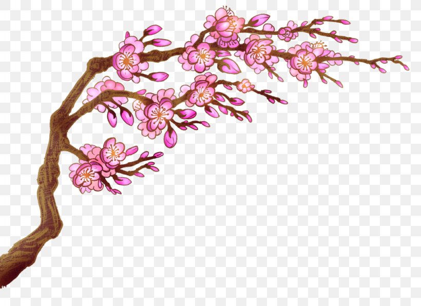 Cherry Blossom Flower, PNG, 1024x745px, Cherry Blossom, Blossom, Branch, Cherry, Flower Download Free