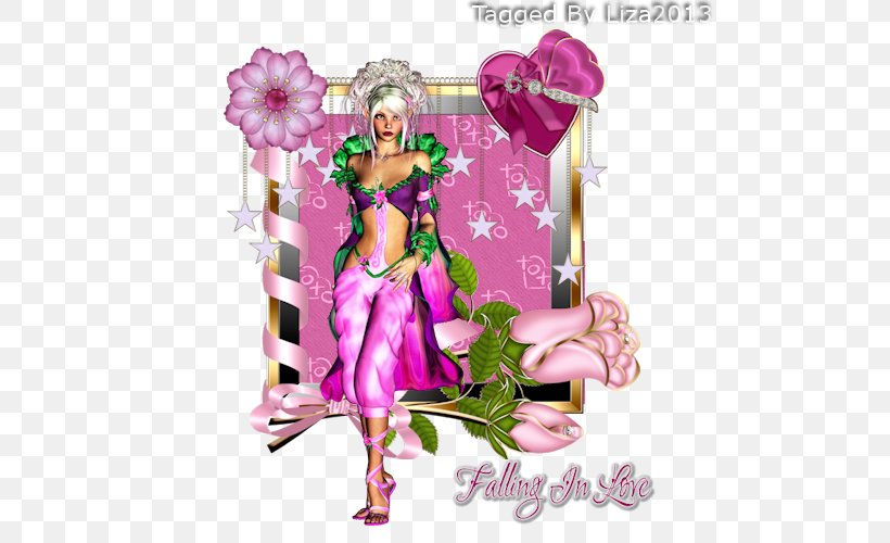 Pink Floral Design, PNG, 500x500px, Pink, Barbie, Doll, Fictional Character, Floral Design Download Free