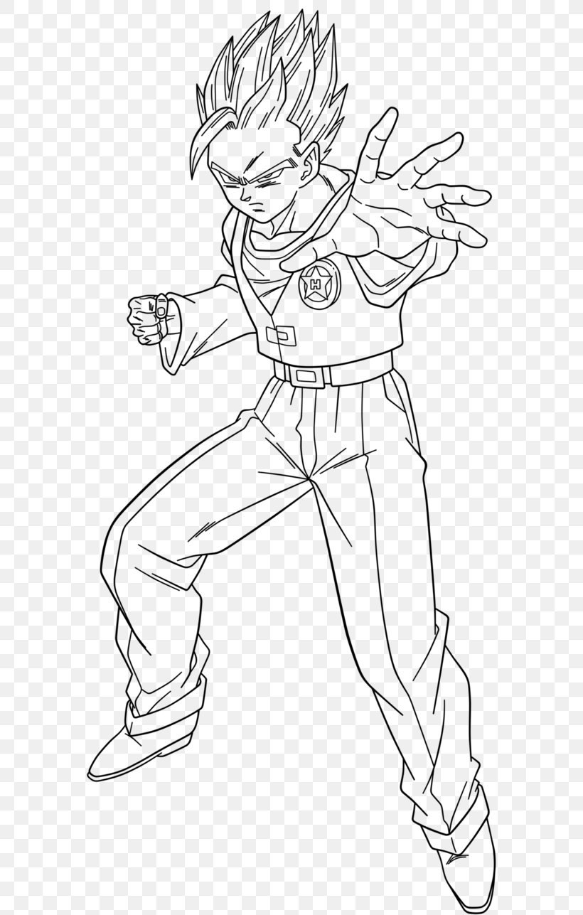 Gohan Line Art Vegeta Super Saiyan Goku, PNG, 621x1287px, Gohan, Arm, Art, Artwork, Black Download Free