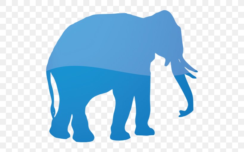 African Elephant Elephantidae Indian Elephant Silhouette, PNG, 512x512px, African Elephant, Blue, Carnivoran, Decal, Dog Like Mammal Download Free