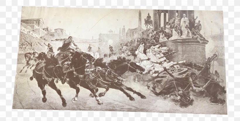 Circus Maximus Printing Painting Chariot Racing, PNG, 3852x1942px, Circus Maximus, Artist, Artwork, Black And White, Chairish Download Free