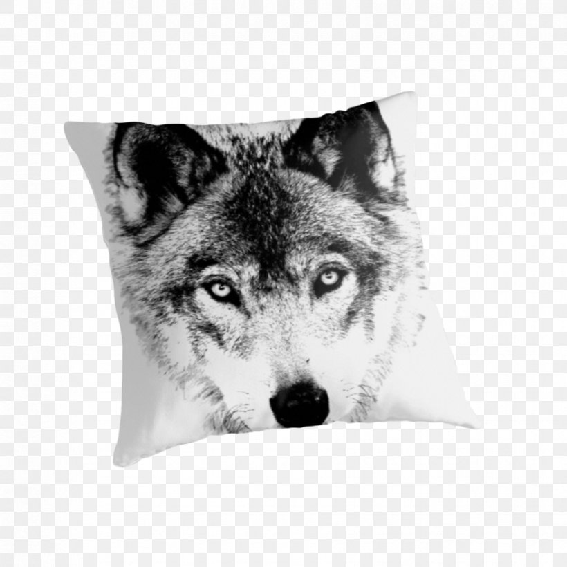 Gray Wolf T-shirt Printing Sleeve, PNG, 875x875px, Gray Wolf, Bag, Black And White, Cushion, Dog Like Mammal Download Free