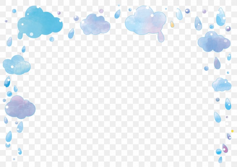 Rain And Cloud Frame., PNG, 2339x1654px, Rain, Blue, Cloud, East Asian Rainy Season, French Hydrangea Download Free