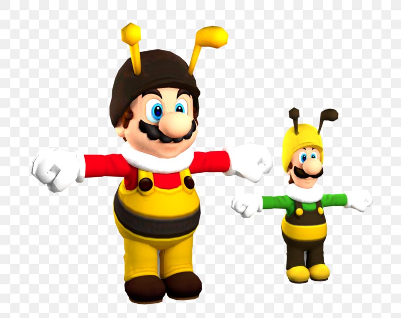 Super Mario Galaxy Mario Bros. Luigi Wii, PNG, 750x650px, Super Mario Galaxy, Bee, Figurine, Luigi, Mario Download Free