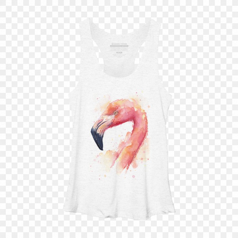 Vertebrate Water Bird T-shirt Flamingo, PNG, 1800x1800px, Vertebrate, Animal, Bird, Canvas, Clothing Download Free