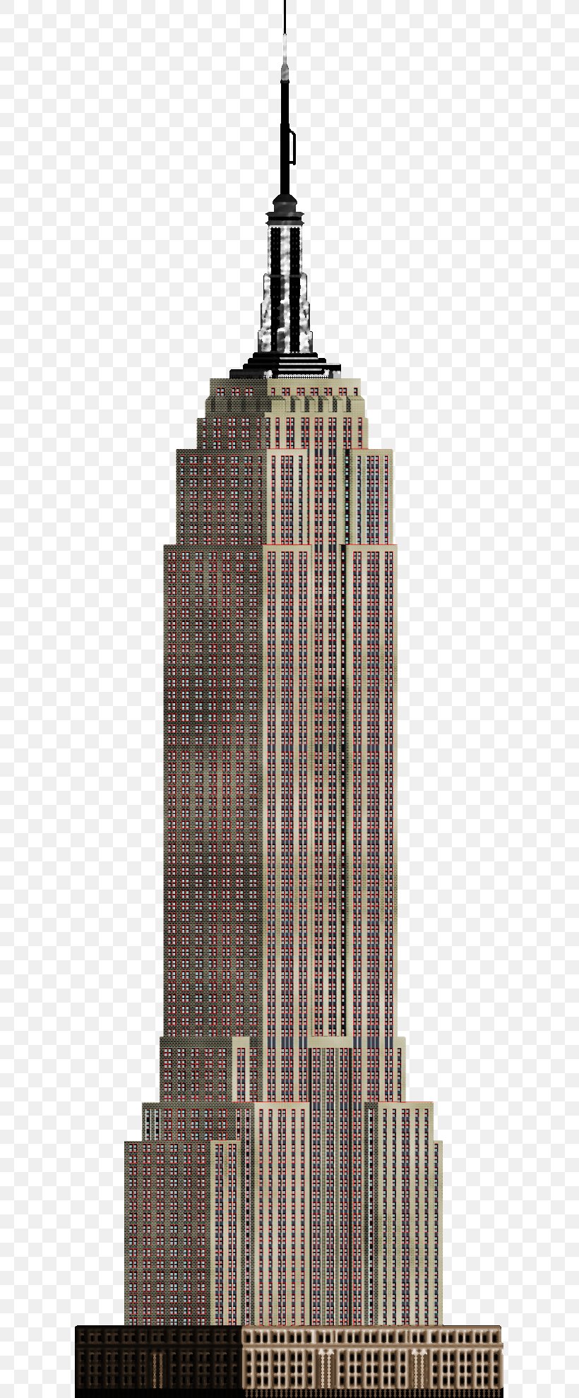 Empire State Building Skyscraper Clip Art, PNG, 607x1980px, Tower Building, Architecture, Building, City, Early Skyscrapers Download Free