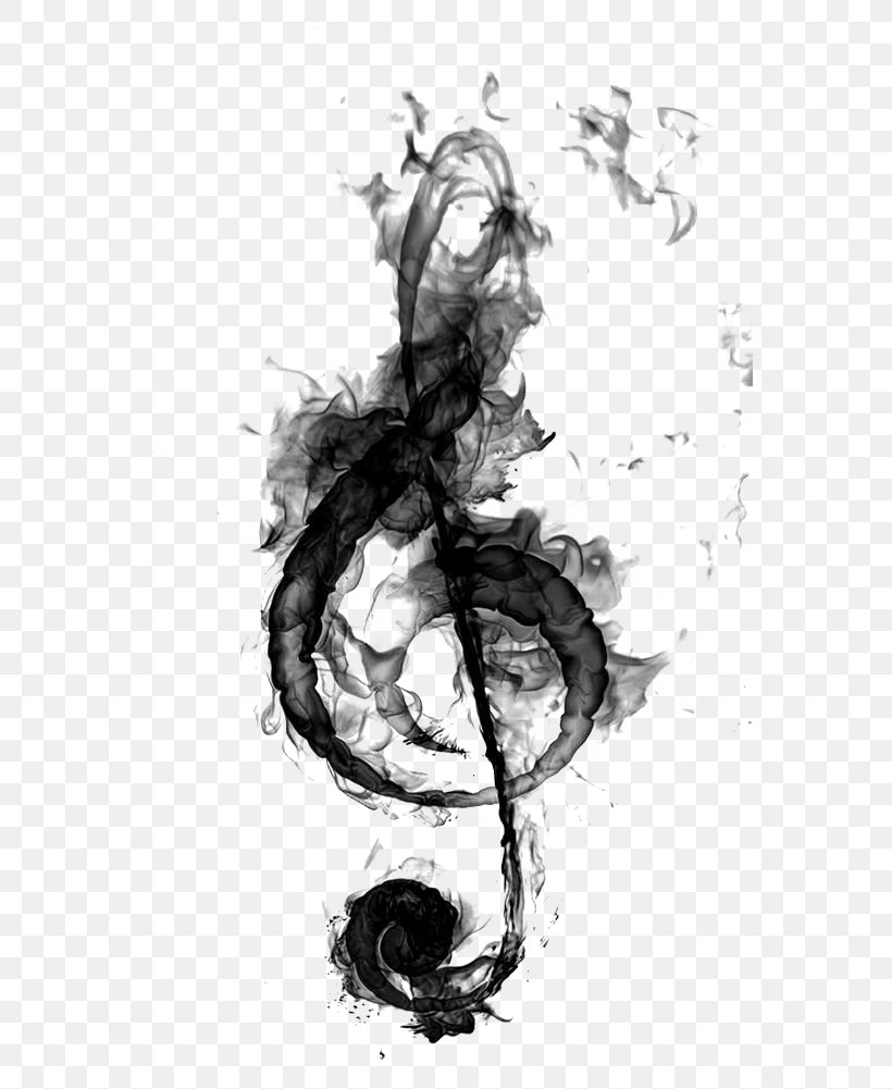 Clef Treble Musical Note Drawing, PNG, 564x1001px, Watercolor, Cartoon, Flower, Frame, Heart Download Free
