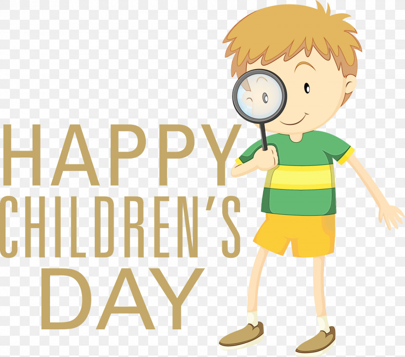 Human Cartoon Logo Meter Yellow, PNG, 3000x2646px, Happy Childrens Day, Behavior, Cartoon, Happiness, Human Download Free