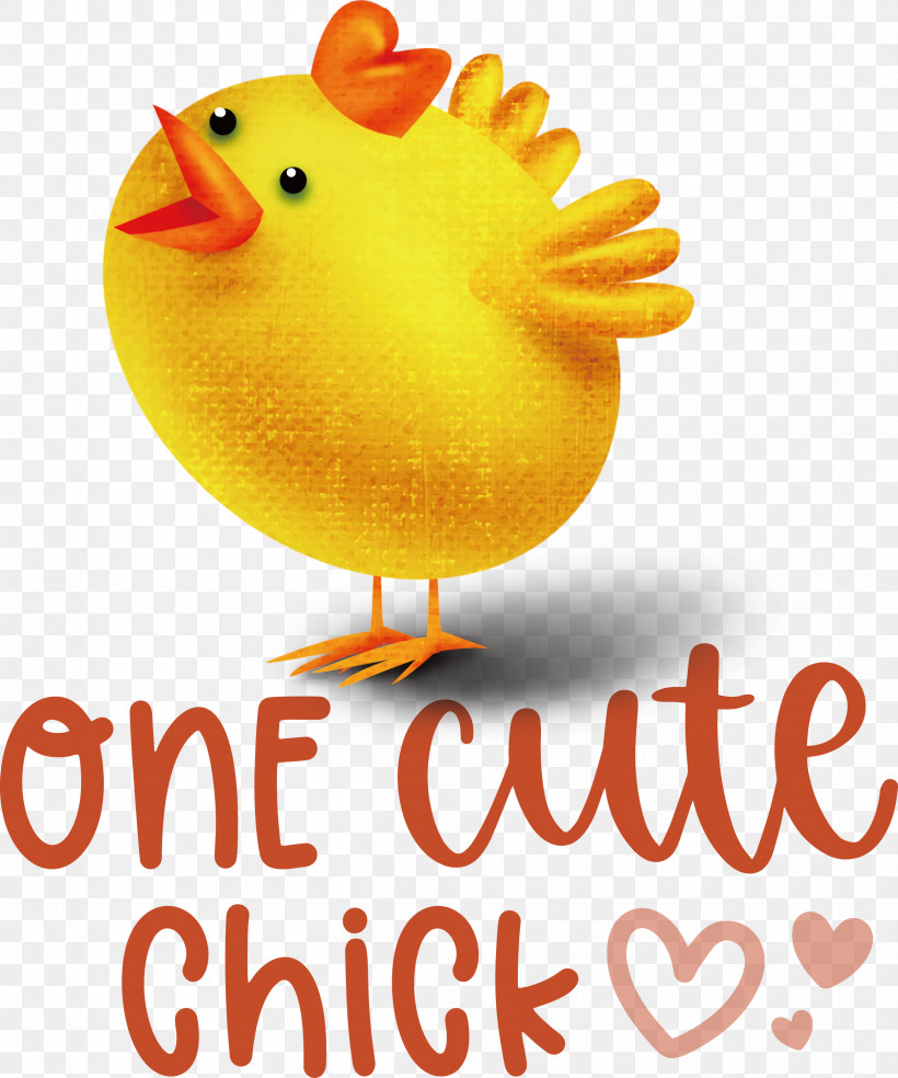 One Cute Chick Easter Day Happy Easter, PNG, 2500x3000px, Easter Day, Beak, Birds, Chicken, Duck Download Free