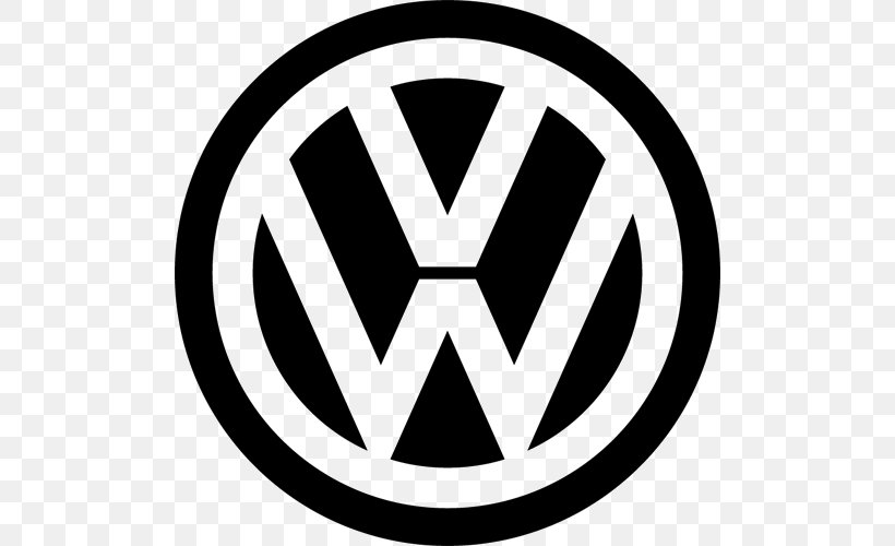 Volkswagen Group Volkswagen Beetle Car Volkswagen Touareg, PNG, 500x500px, Volkswagen, Area, Black And White, Brand, Bumper Sticker Download Free