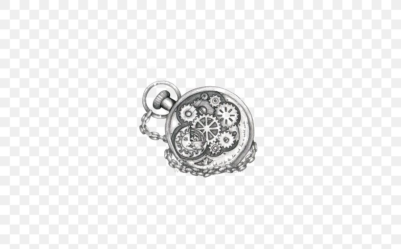 Clock Drawing Watch Tattoo Sketch, PNG, 510x510px, Clock, Aiguille, Black And White, Body Jewelry, Brand Download Free