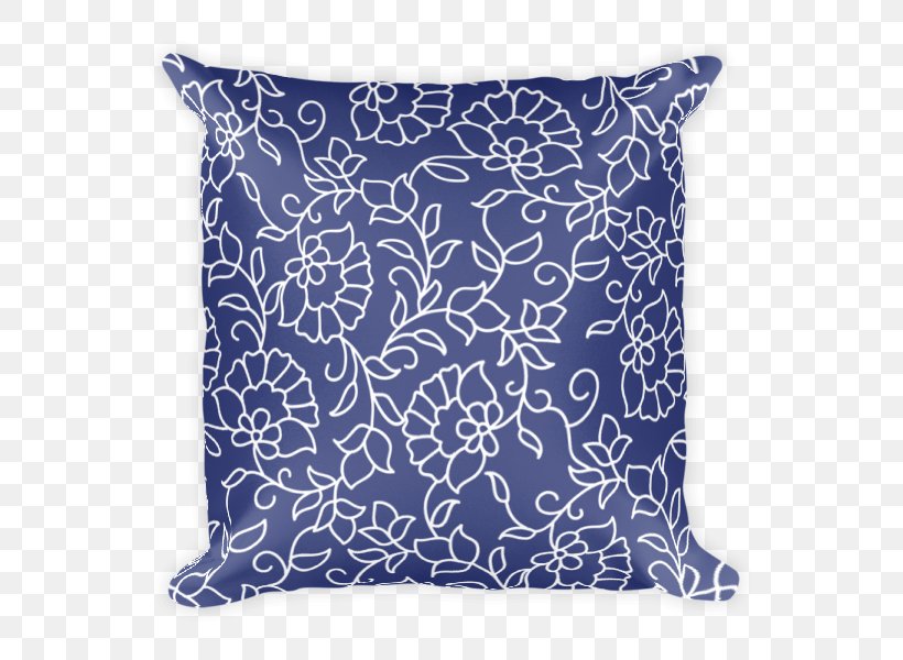 Throw Pillows Cushion, PNG, 600x600px, Pillow, Blue, Bohochic, Cobalt Blue, Cotton Download Free