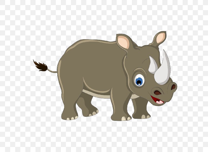Rhinoceros Clip Art, PNG, 600x600px, Rhinoceros, Black Rhinoceros, Carnivoran, Cartoon, Cattle Like Mammal Download Free