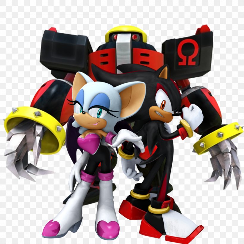 Rouge The Bat Sonic Heroes Shadow The Hedgehog Doctor Eggman Sonic The Hedgehog 3, PNG, 1000x1000px, Rouge The Bat, Action Figure, Doctor Eggman, E123 Omega, Fictional Character Download Free