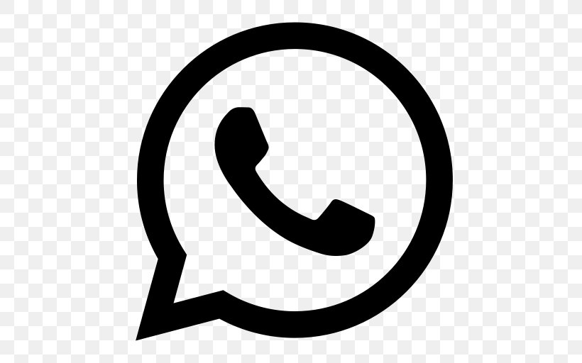 WhatsApp, PNG, 512x512px, Whatsapp, Area, Black And White, Logo, Symbol Download Free
