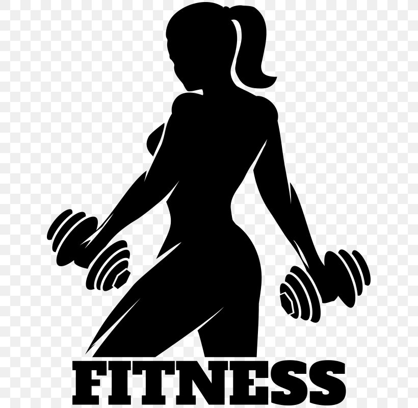 Fitness Centre Silhouette Physical Fitness, PNG, 800x800px, Fitness Centre, Arm, Black And White, Dumbbell, Hand Download Free