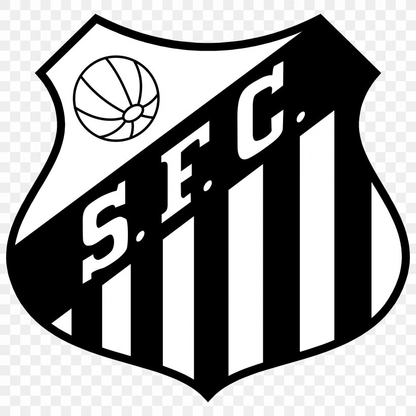 Santos FC Logo Santos, São Paulo Emblem Vector Graphics, PNG, 2400x2400px, Santos Fc, Area, Artwork, Black, Black And White Download Free