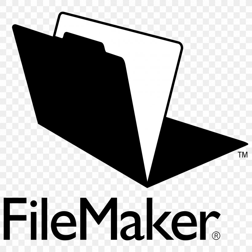 FileMaker Pro Logo FileMaker Inc., PNG, 2400x2400px, Filemaker Pro, Area, Black, Black And White, Brand Download Free